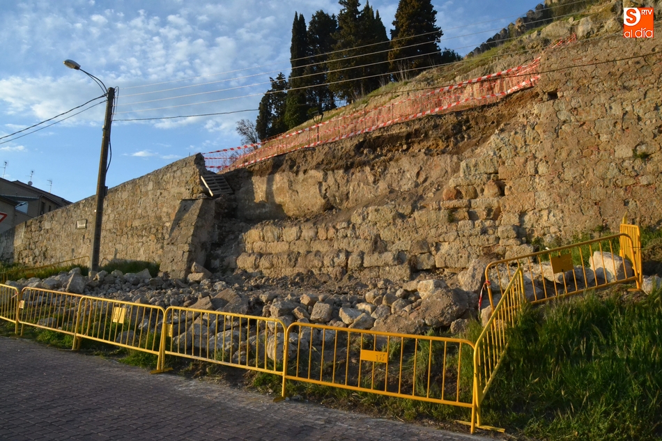 En marcha el arreglo del muro de contención de la Cuesta de Santiago