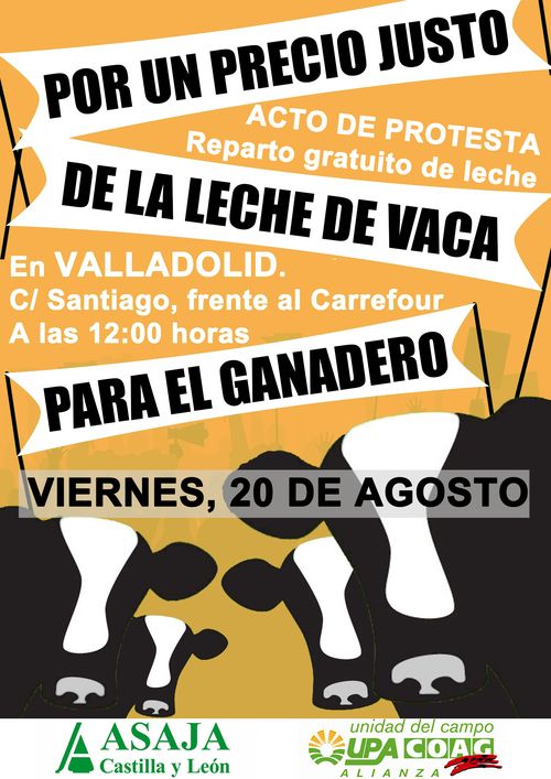 Los ganaderos de leche protestar&aacute;n el viernes en Valladolid para reclamar precios justos | Imagen 1