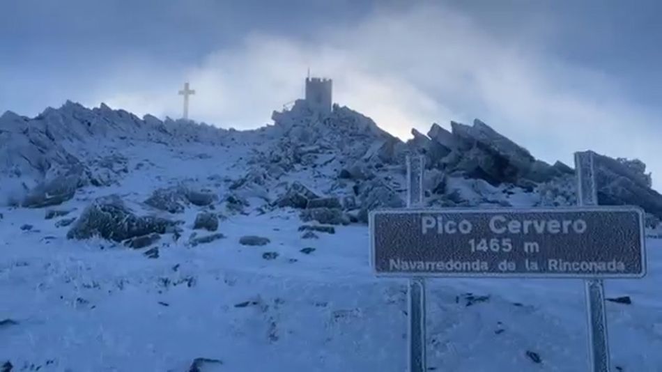 Foto 1 - Espectacular vídeo del Pico Cervero en pleno temporal de nieve