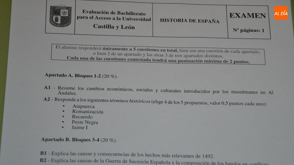 S&oacute;lo 4 alumnos toman parte en Ciudad Rodrigo en el regreso puntual de la Selectividad a septiembre