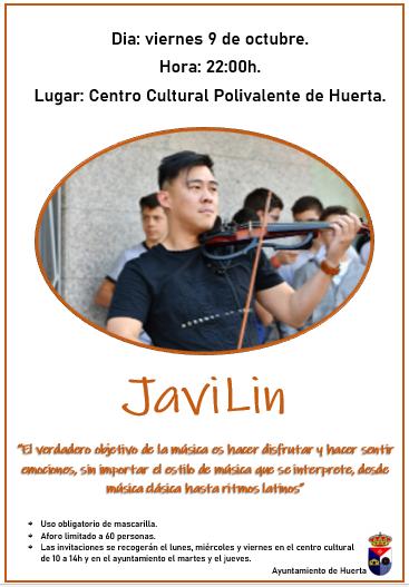 Foto 1 -          Javi Lin actuará este viernes en Huerta  