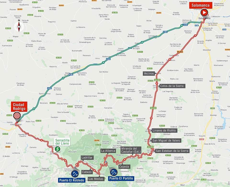 Foto 1 - La etapa de La Vuelta que concluirá en Miróbriga tendrá un ‘Sprint Intermedio’ en Serradilla ...