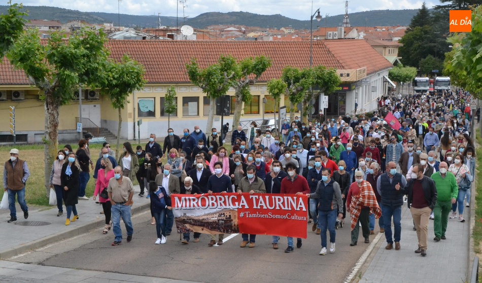 Masiva asistencia al paseo por las calles de Miróbriga en defensa de la tauromaquia  