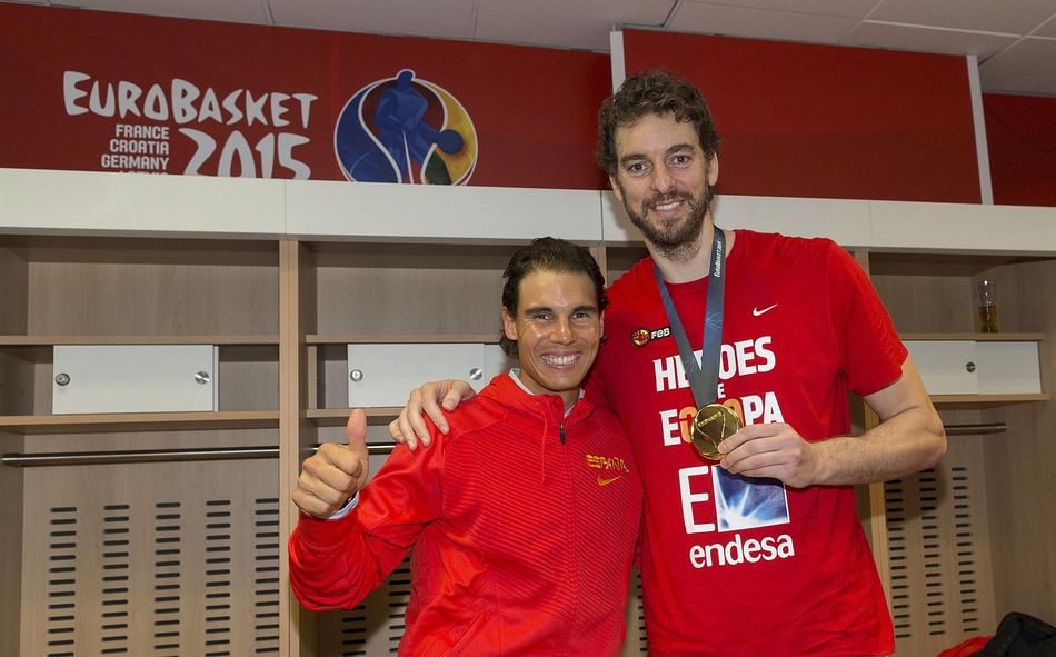 Pau Gasol Y Rafa Nadal, Final Eurobasket 2015 - ALBERTO NEVADO - Archivo