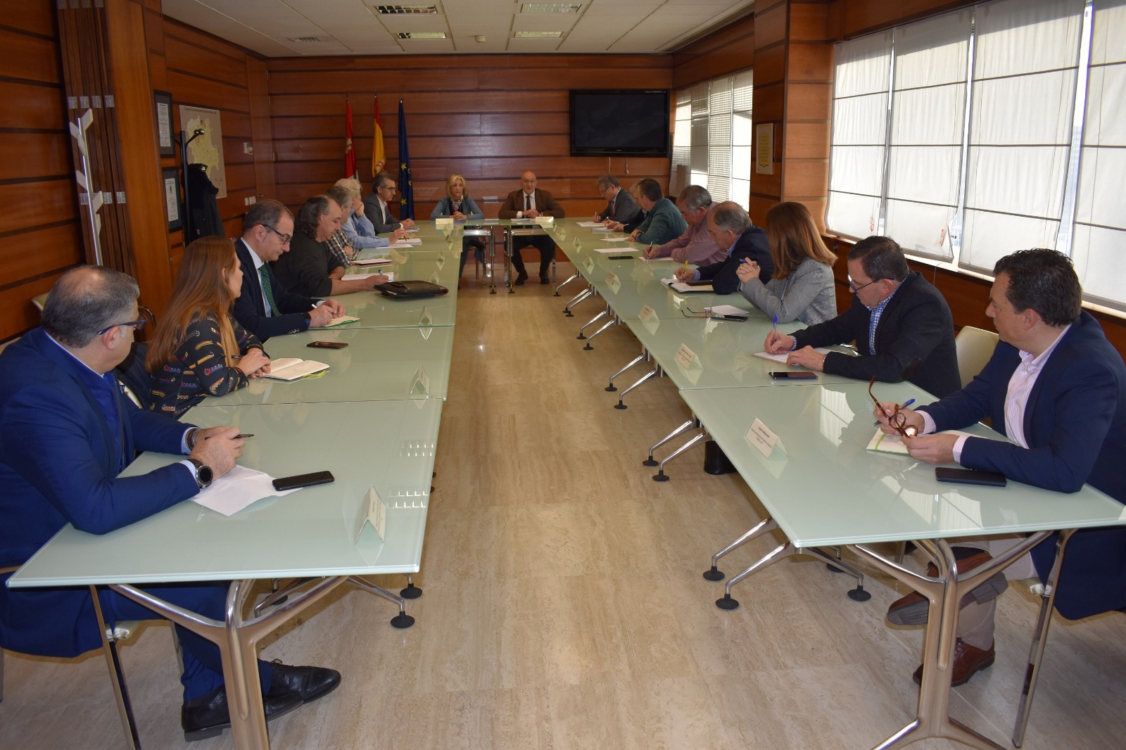 Fotografía tomada en la reunión mantenida esta mañana en Valladolid