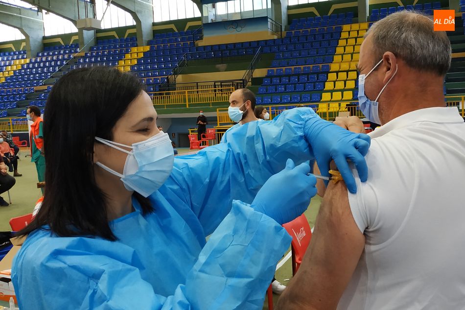 Vacunación en Béjar realizada el miércoles de esta semana. Foto de archivo