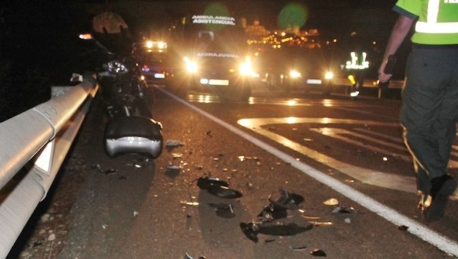 Accidente de moto en la rotonda de Leclerc. Foto de archivo