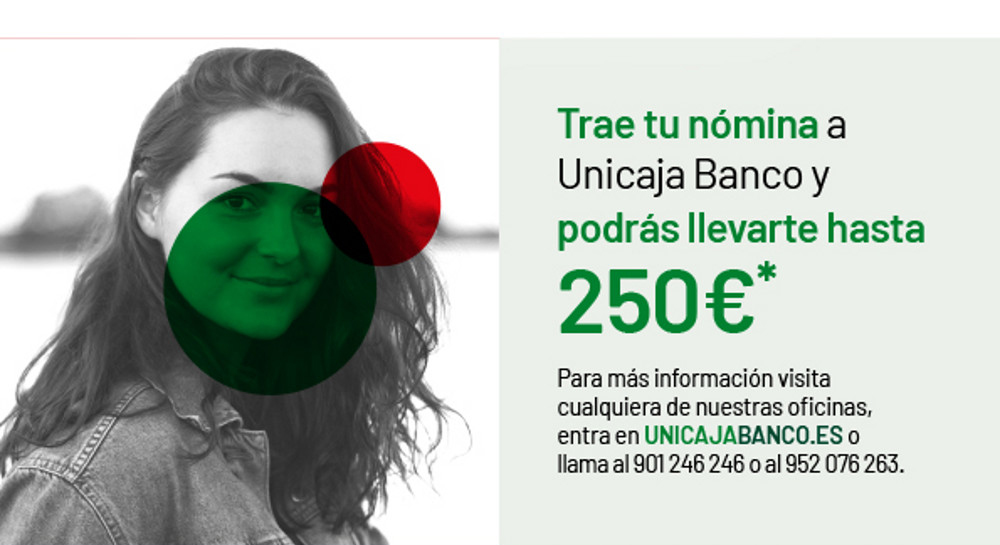 Unicaja Banco vuelve a bonificar la domiciliaci&oacute;n den&oacute;mina con una tarjeta de hasta 250 euros