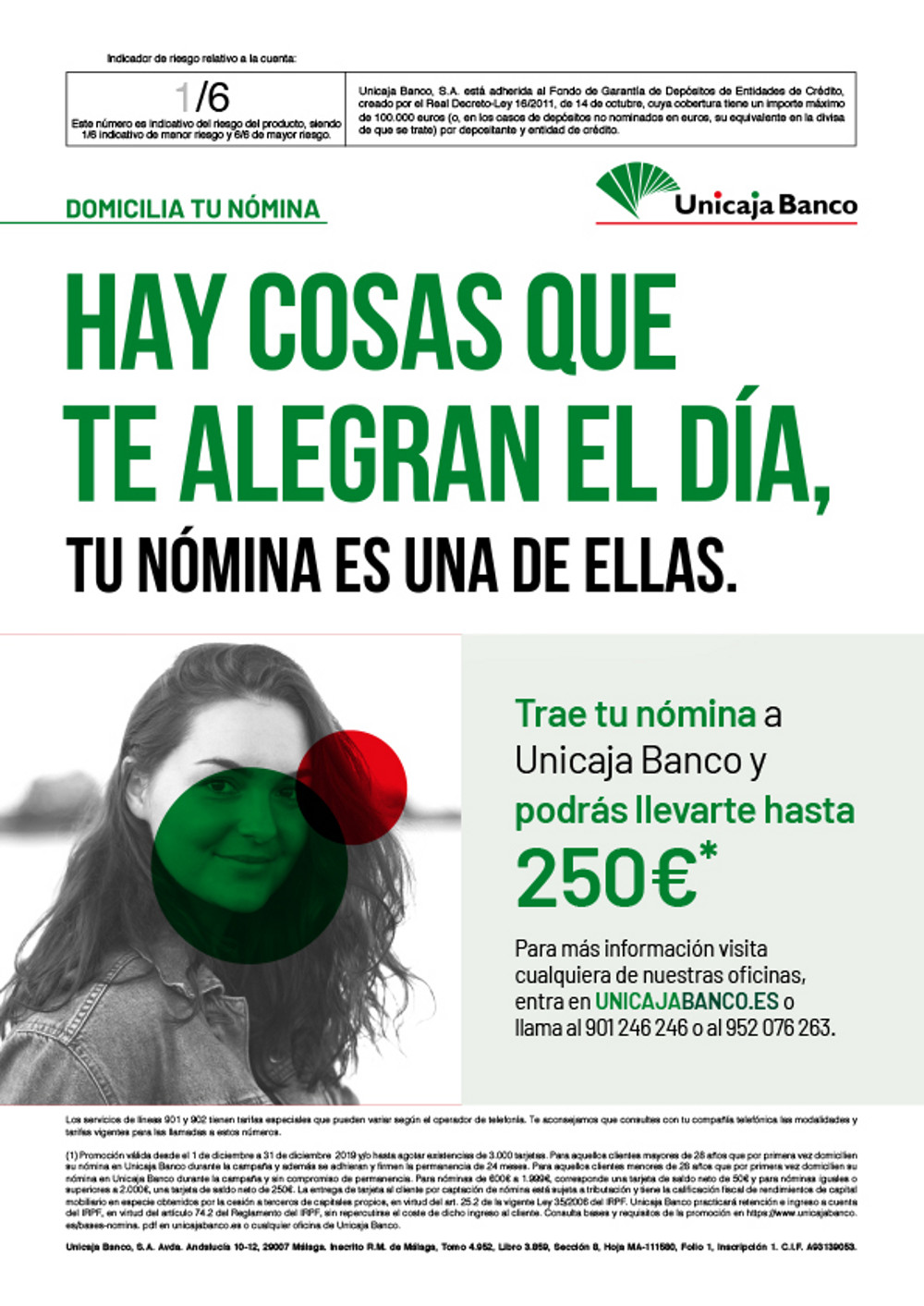 Foto 2 - Unicaja Banco vuelve a bonificar la domiciliación denómina con una tarjeta de hasta 250 euros