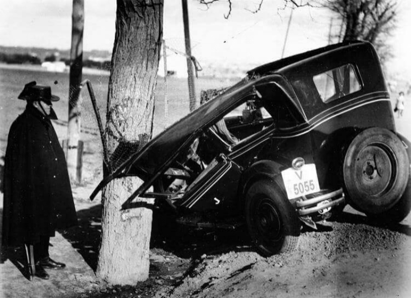 Foto 2 - Los primeros accidentes en carreteras salmantinas