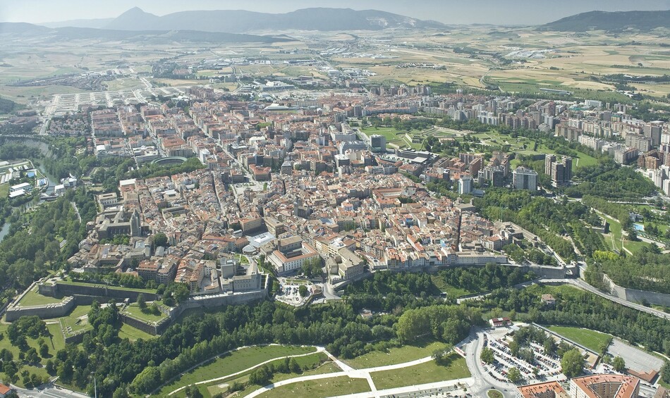 Imagen aérea de Pamplona