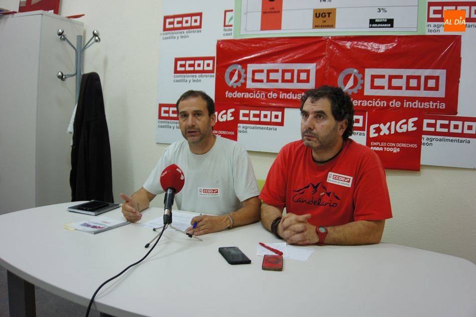 José Fernando Luengo, secretario provincial de Industria de CCOO junto a Juanma Ramos, secretario regional