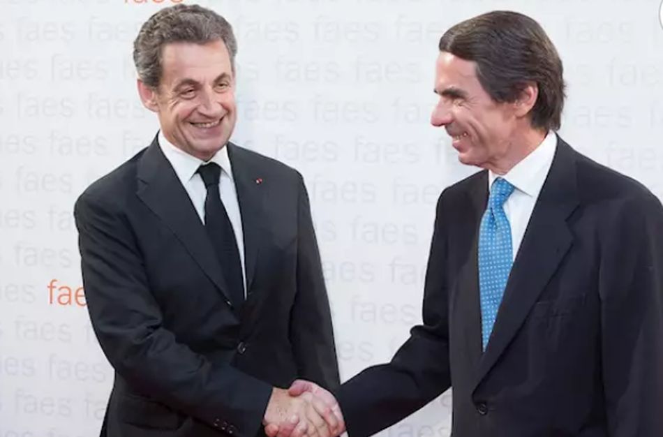 Nicolás Sarkozy y José María Aznar