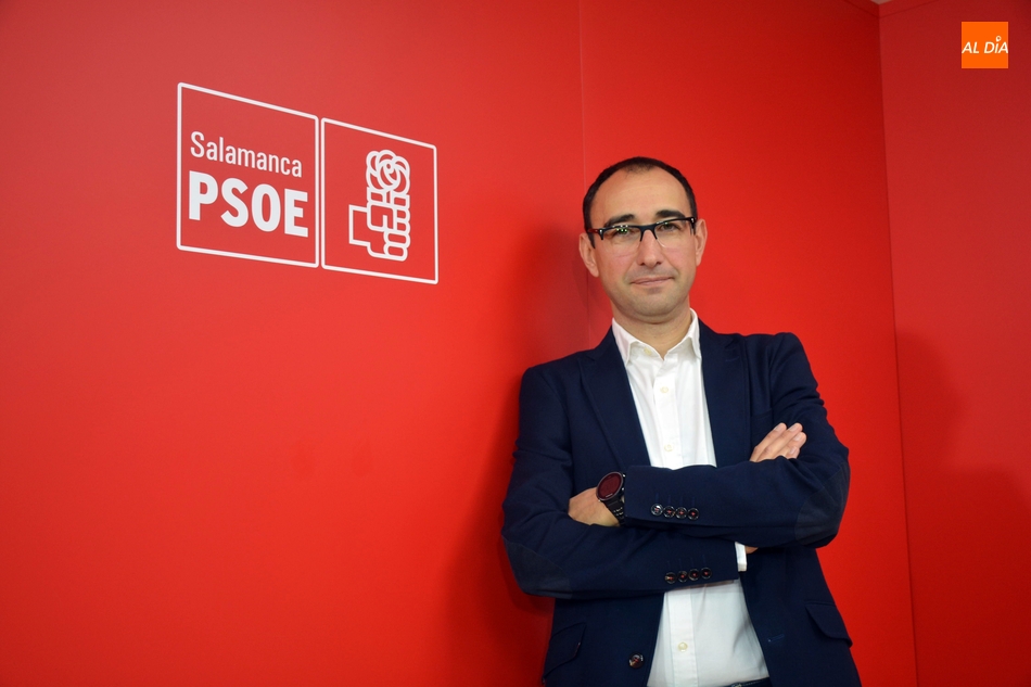David Serrada, candidato del PSOE al Congreso por Salamanca. Fotos: Lydia González