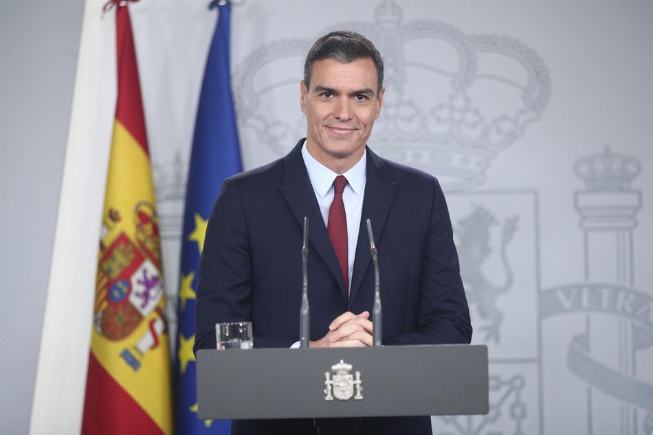 El presidente del Gobierno, Pedro Sánchez, en declaraciones este jueves | EP