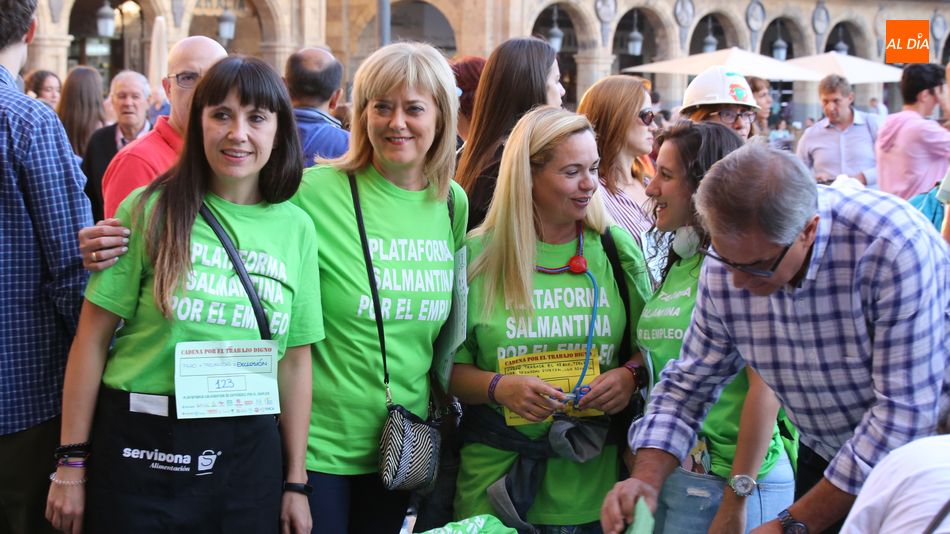 Participantes en una edición anterior del Día Internacional del Empleo Digno, celebrado en Salamanca