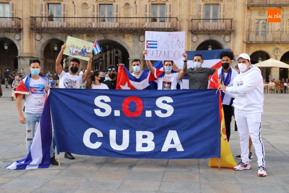 Foto 5 - Cubanos residentes en Salamanca apoyan en la distancia las protestas contra el Gobierno en Cuba  