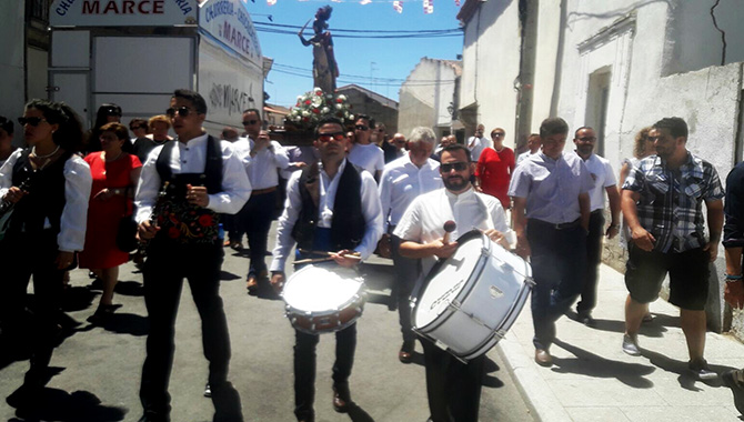 Santiago de la Puebla acompañaba a su patrón durante el día grande de sus fiestas