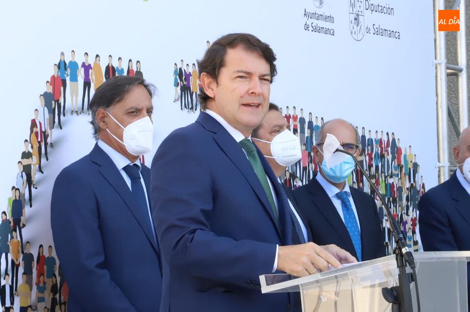 Intervención del presidente de la Junta de Castilla y León, Alfonso Fernández Mañueco, para inaugurar Salamaq. Foto de Lydia González