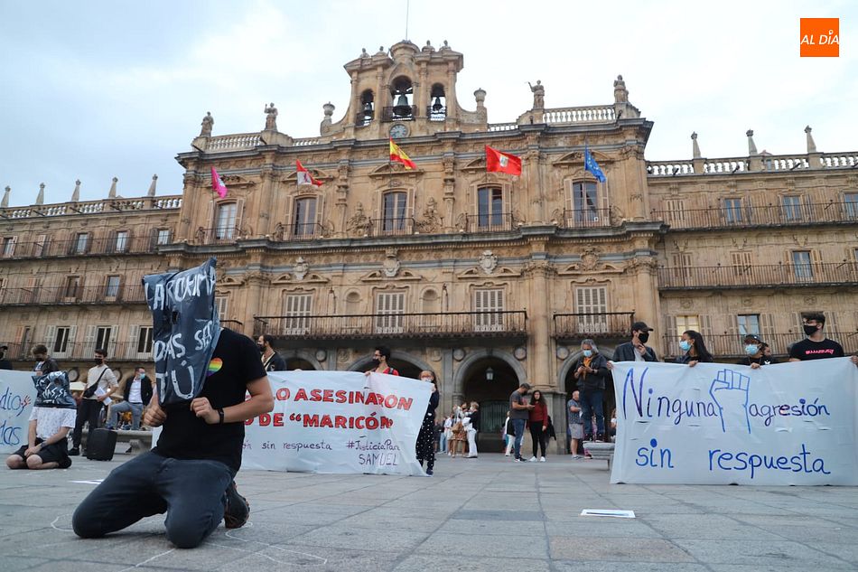 Protesta del colectivo LGTB+ en Salamanca contra las agresiones homofóbicas - Fotos: Lydia González