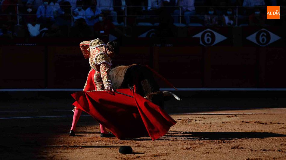 Antonio Grande durante la novillada de hoy en Salamanca - Foto: Miguel Hernández