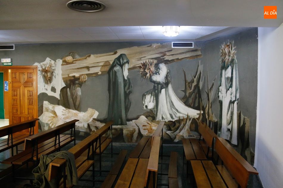 Murales de Genaro de No en la capilla del Hospital Clínico Universitario. Foto de Ignacio Pérez de la Sota