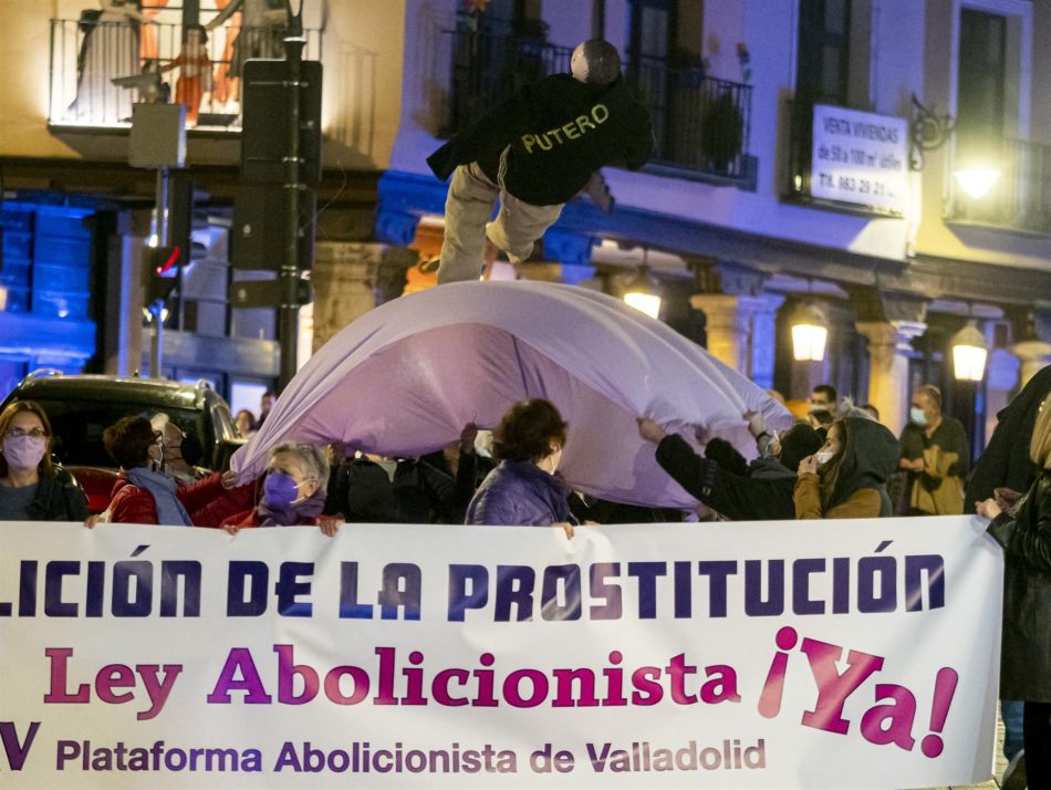 Manifestación por una Ley Abolicionista de la Prostutición en las calles de la capital vallisoletana. - PHOTOGENIC-EUROPA PRESS
