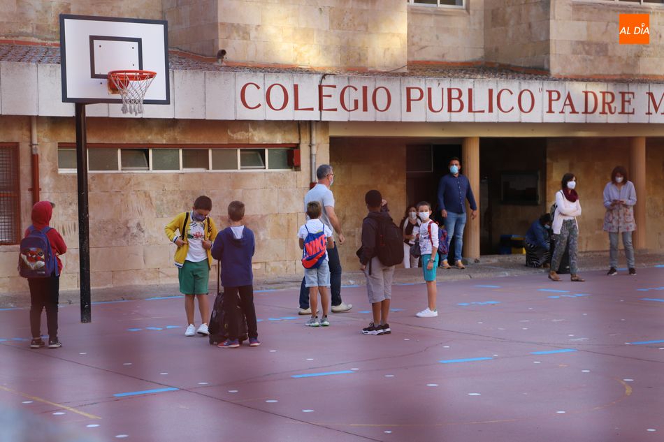 Alumnos en el colegio Padre Manjón de Salamanca. Foto de archivo