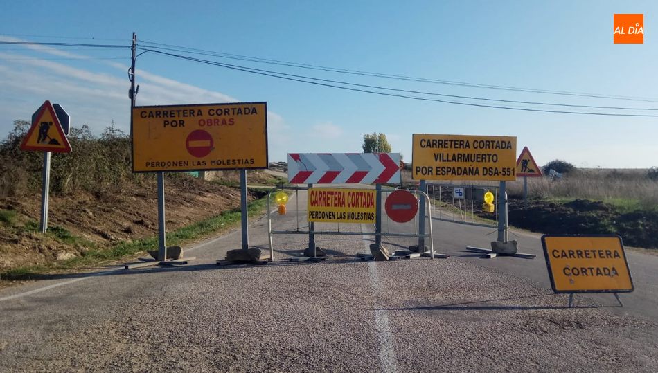 La Diputación ha anunciado que la DSA-550, entre Vitigudiono y Villarmuerto, estará cerrada al tráfico hasta el 3 de diciembre  / CORRAL