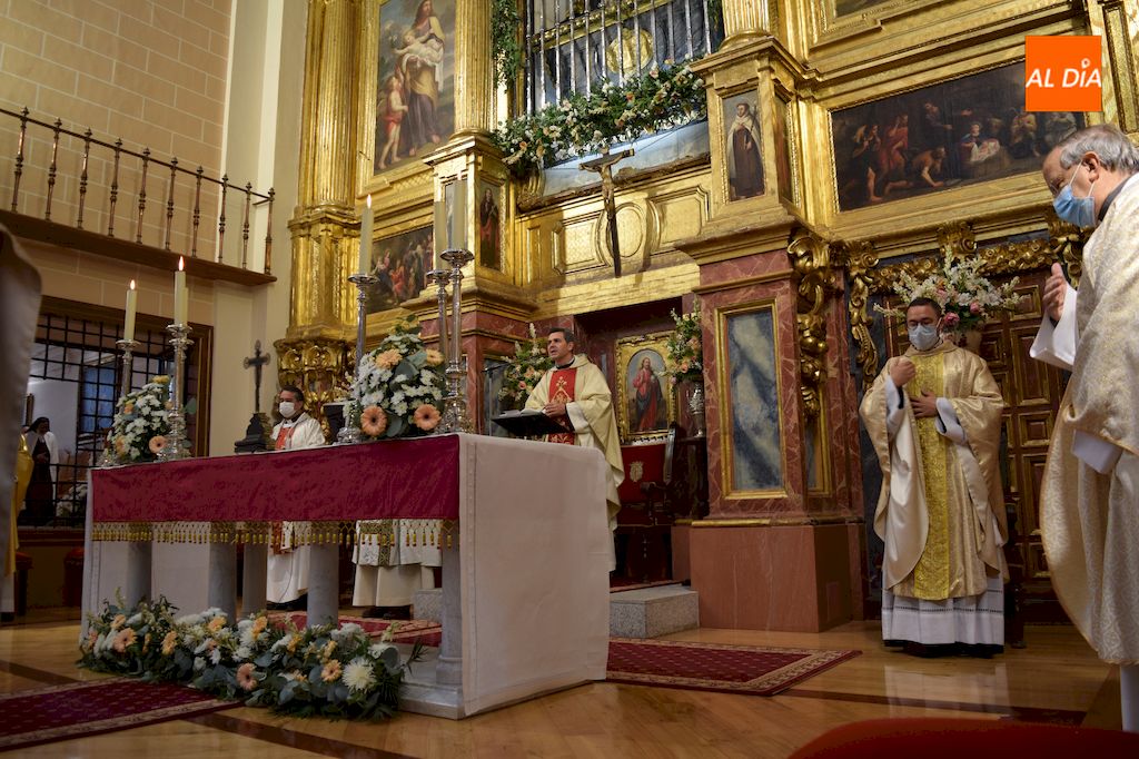 Antonio Ángel Sánchez durante la eucaristía en Alba de Tormes / Pedro Zaballos