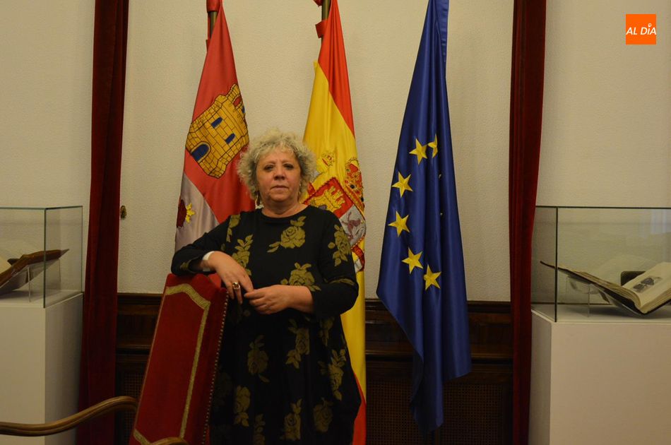 Encarna Pérez, subdelegada del Gobierno en Salamanca en las oficinas de Gran Vía 31 | Foto: Vanesa Martins
