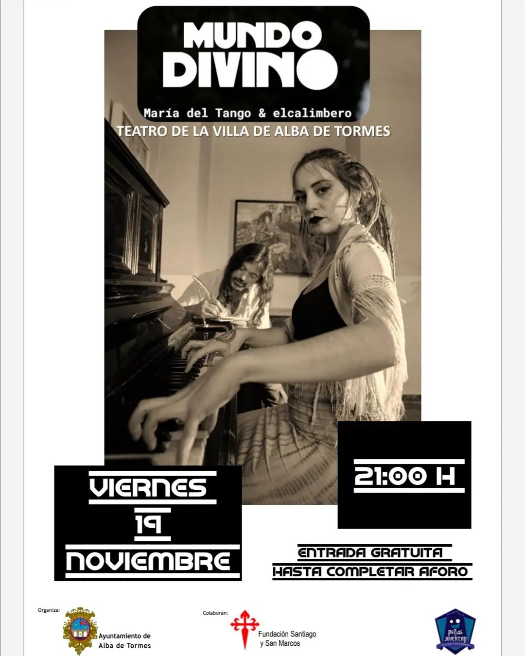 Cartel del espectáculo musical flamenco en Alba de Tormes