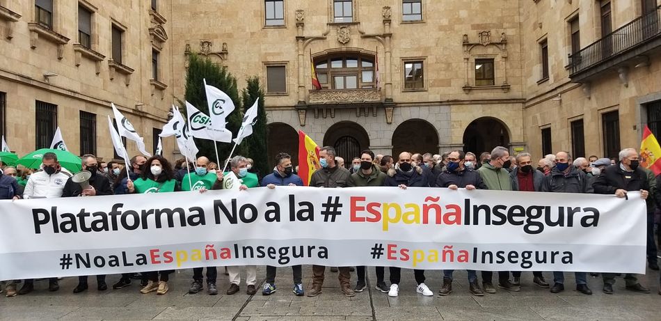 Concentración en Salamanca contra la reforma de la Ley de Seguridad Ciudadana