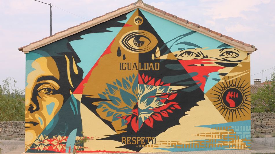 Foto 1 - Villasdardo inaugura el mural contra la violencia de género, ‘Si las lágrimas hablasen’  