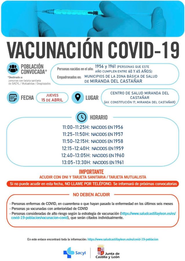 Foto 4 - La vacunación masiva continúa en La Alberca, Peñaranda, Fuentes de Oñoro, Tamames y Vitigudino