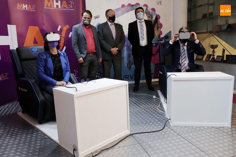 Presentación de ‘Cultur V’, una experiencia de realidad virtual, en el Museo de Automoción. Foto de Guillermo García