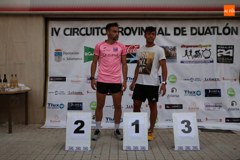 Luis Fernando Alaejos y Alejandro Rodríguez en el podio | Fotos Las Arribes al Día