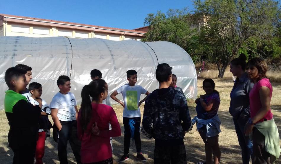 Foto 4 - Los niños de El Puente cierran las visitas escolares al huerto de Cáritas  