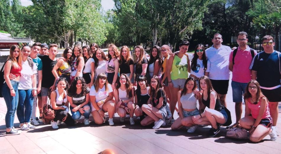 Alumnos de Religión del Campo Charro en una excursión que hicieron el verano pasado a Madrid