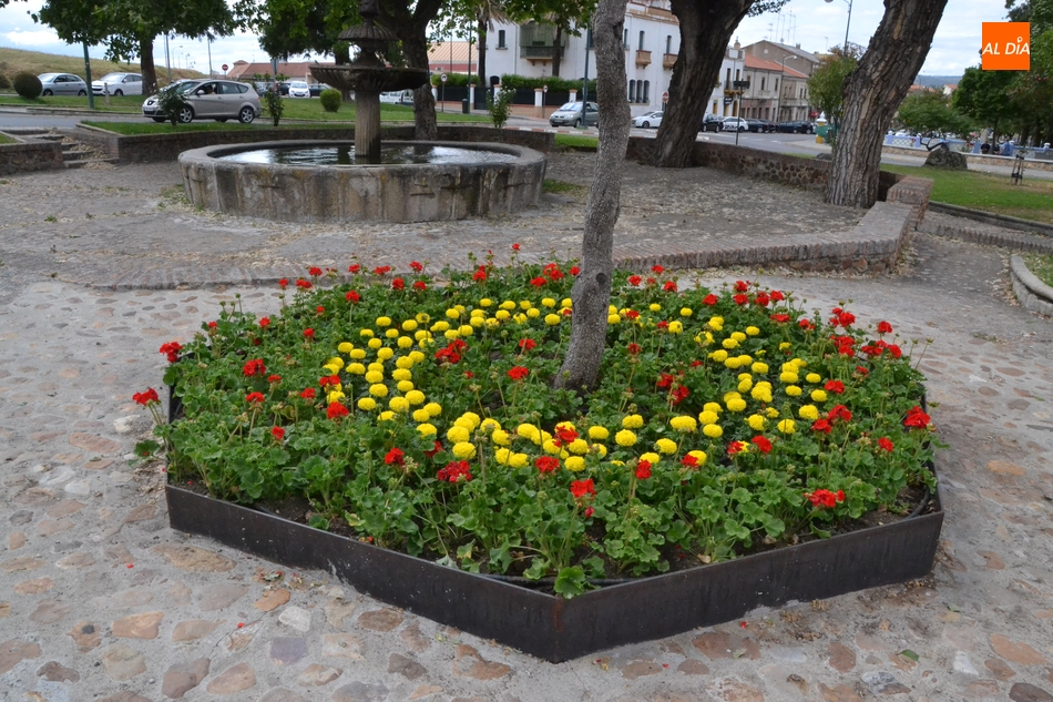 Los entornos de la Encina Flaca y el Monumento al Garrochista se llenan de flores...