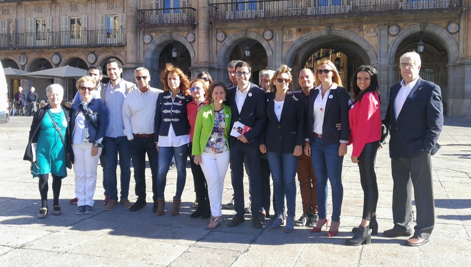 Integrantes de la candidatura del PSOE que encabeza José Luis Mateos
