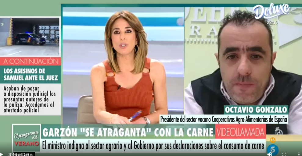 Imagen de la intervención de Octavio Gonzalo en el programa de Telecinco