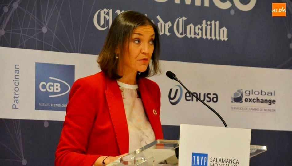 Reyes Maroto, ministra de Industria, Comercio y Turismo, en el Foro Económico de El Norte de Castilla
