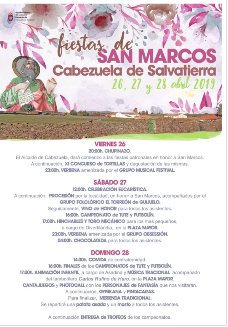 Foto 2 - Cabezuela de Salvatierra celebrará sus festejos del 26 al 28 de abril