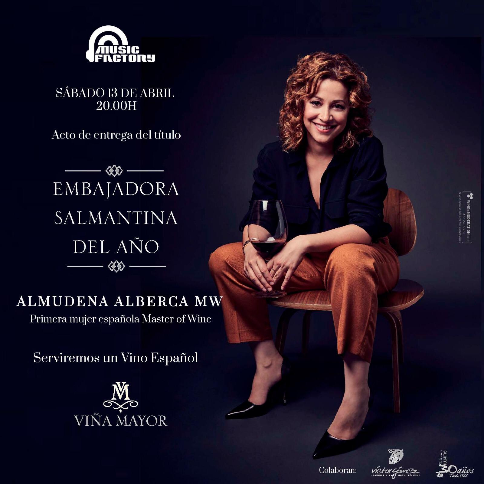 Foto 1 - Music Factory con su premio anual ‘Embajadora Salmantina del año’ reconoce a Almudena...