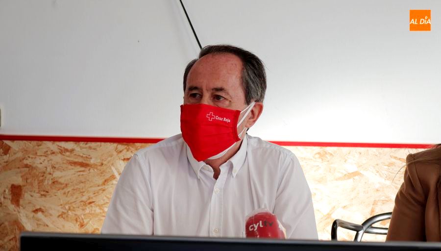 Jesús Juanes, presidente provincial de Cruz Roja, en la presentación de este informe. Foto de Guillermo García