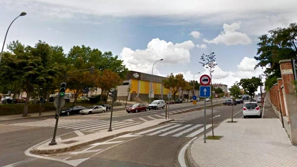 Carretera de Zamora en la salida Norte de la ciudad. Foto Google Maps