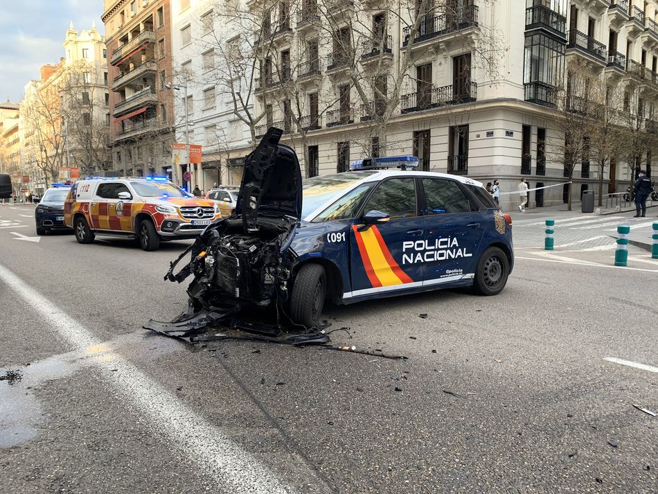 Estado en el que han quedado los vehículos implicados en la persecución - FOTOS: EMERGENCIAS MADRID