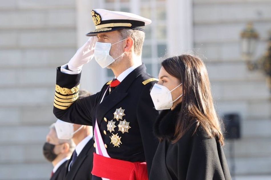 El Rey Felipe VI y la Reina Letizia durante la pasada Pascua Militar. Foto: EP