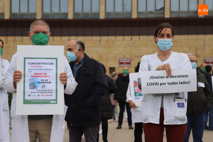 Manifestación de sanitarios en Salamanca. Foto de archivo